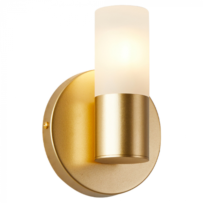 ARANDELA DE PAREDE TOSH 67X7CM METAL E VIDRO DOURADO FOSCO, PRETO E ÂMBAR - NORDECOR 2553