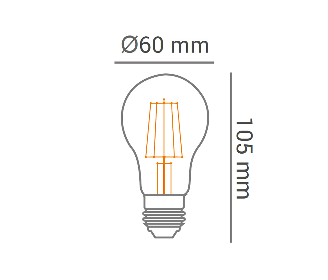 Lâmpada Carbon A60 4W 2200K