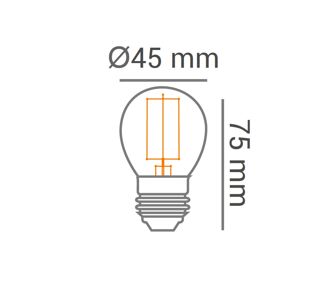 Lâmpada Filamento G45 2200K Opus