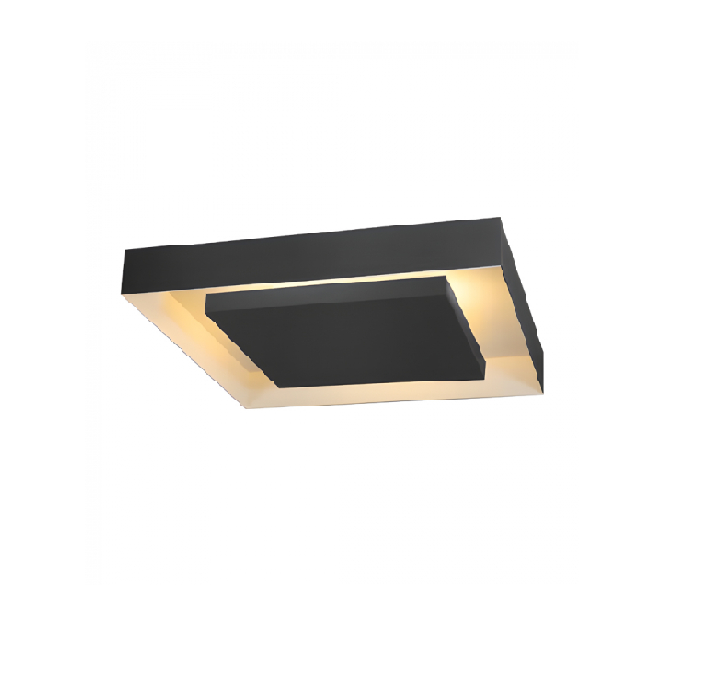 PLAFON DE SOBREPOR ECLIPSE QUADRADO 35X35X10CM ALUMÍNIO - MONTARE 506.35