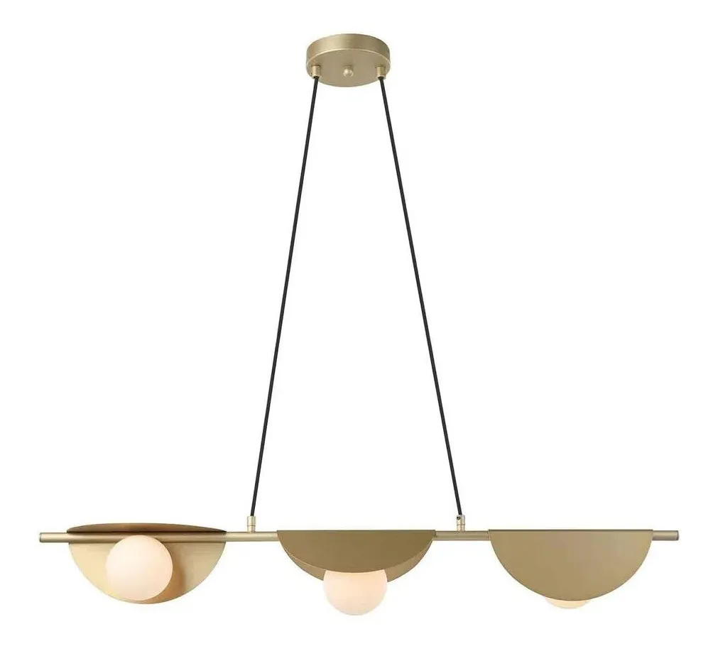 Pendente Cacau Dourado E Branco - Hl010 -bella 110V/220V