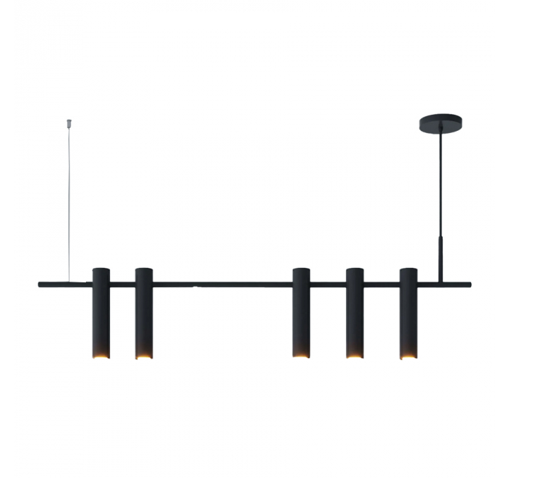 Pendente Cetus 5 Preto 1,20m