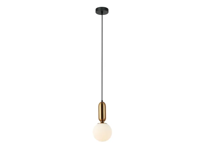 Pendente Cuica Bronze E Branco (d)15cm (a)31.5cm 1xe27 110v/220v