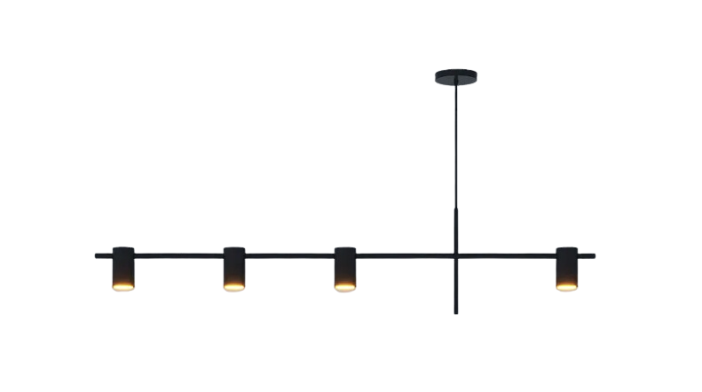 Pendente Jade 4 30X140X10CM Preto
