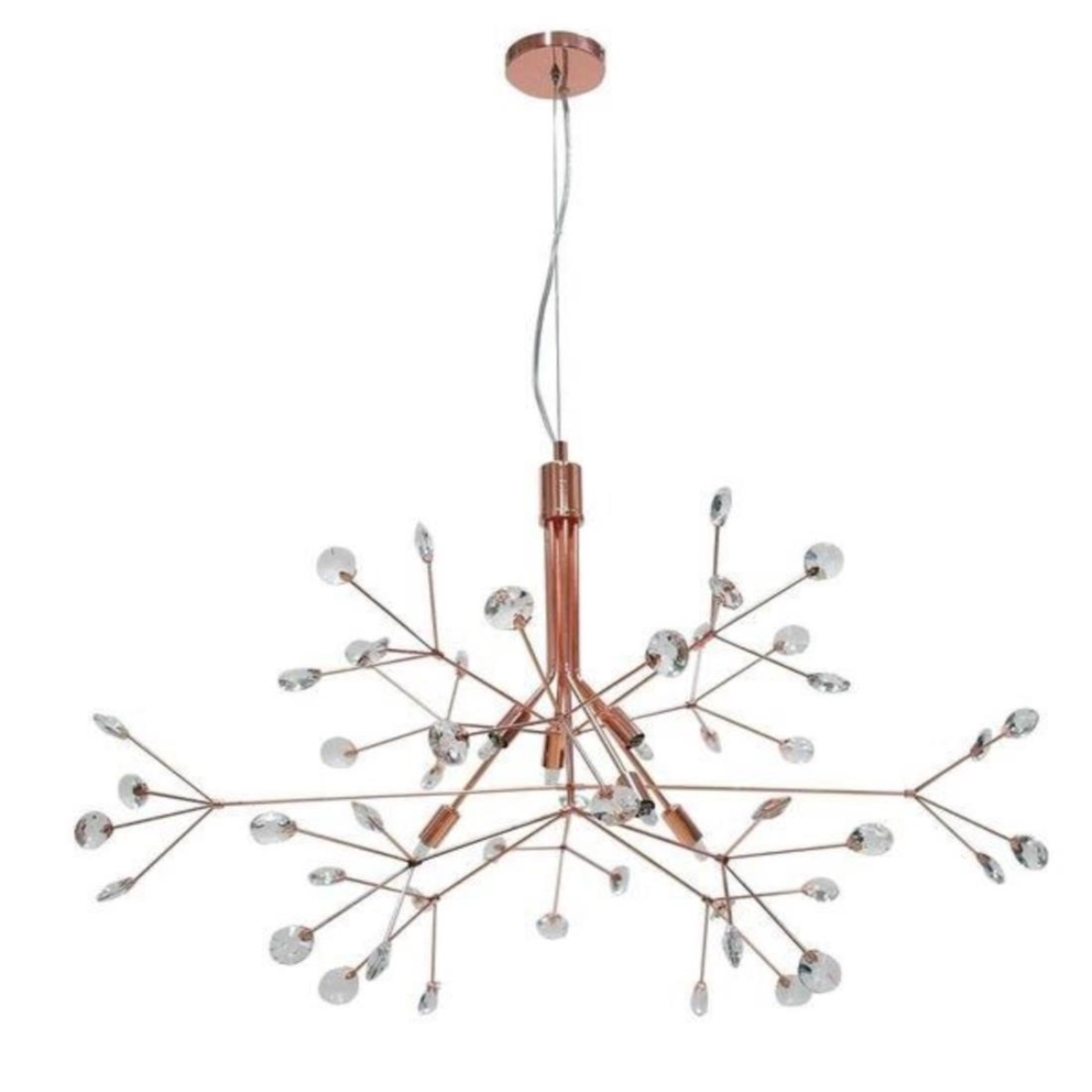 Pendente Spring Ø88X60Cm Cristal Metal e Cobre Transparente - Casual Light Studioluce LT637