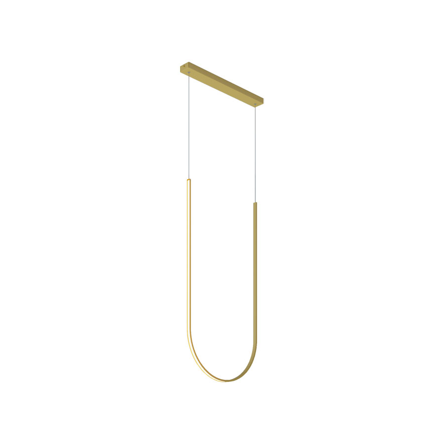 Pendente LED U Luz Externa 3000K 35W Bivolt 90X45X2Cm Alumínio