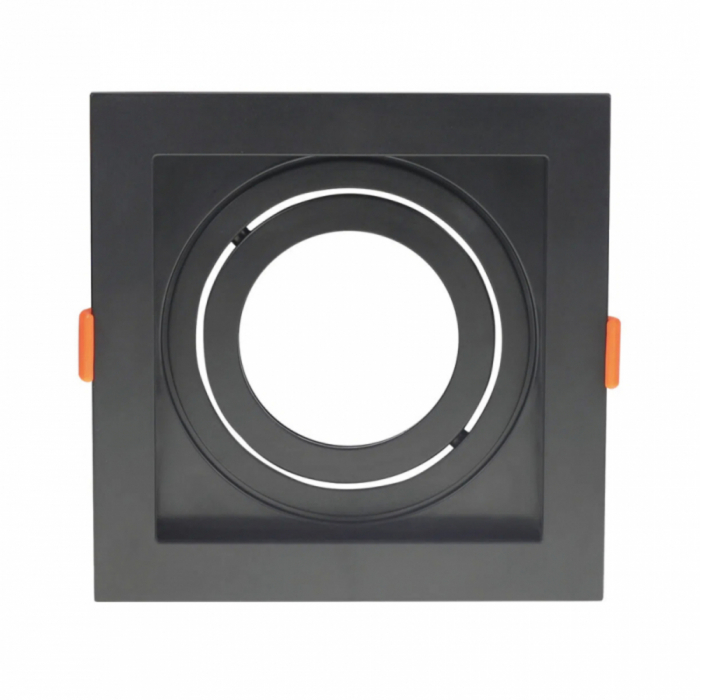 SPOT DE EMBUTIR CONECTA RECUADO QUADRADO PAR20 13X13X4,35CM ABS PRETO - BELLA ILUMINAÇÃO DL146PAR20B