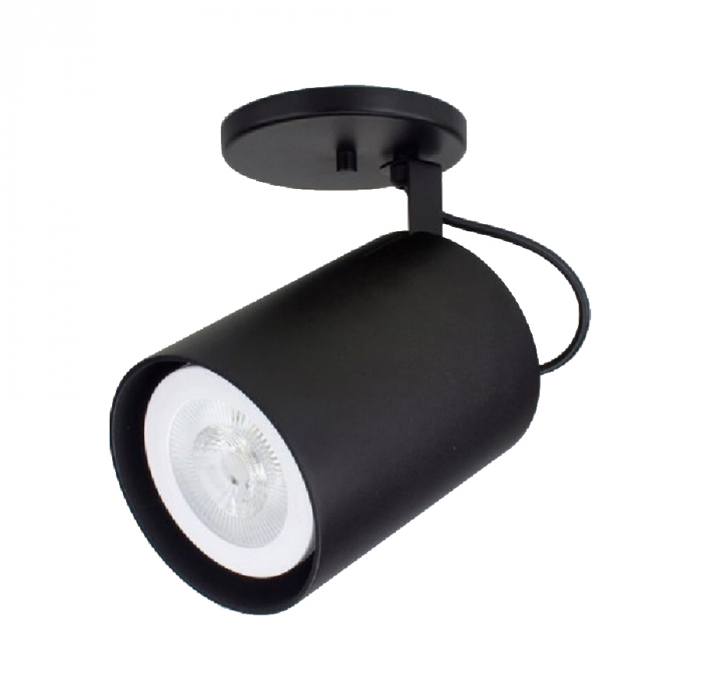 SPOT DE SOBREPOR NEWLINE IN55665 PRETO E PRETO LISSE II PAR30 16,5X12X15CM ALUMÍNIO