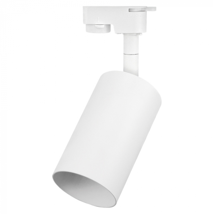 SPOT DE TRILHO CLICK REDONDO PAR20 Ø6,8X12CM ALUMÍNIO BRANCO - BELLA ILUMINAÇÃO DL169P20W