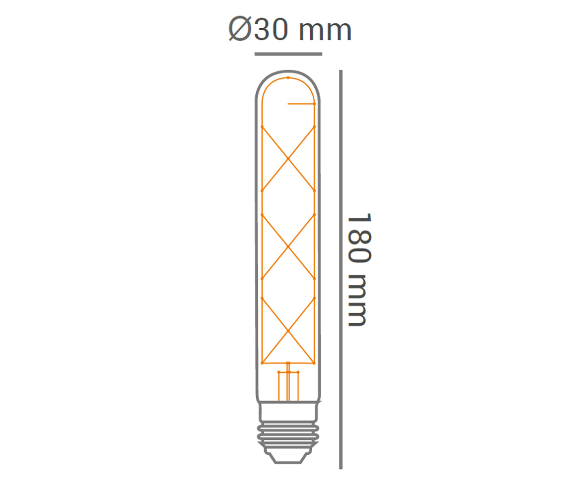 Lâmpada de Filamento T30 2200K 2W