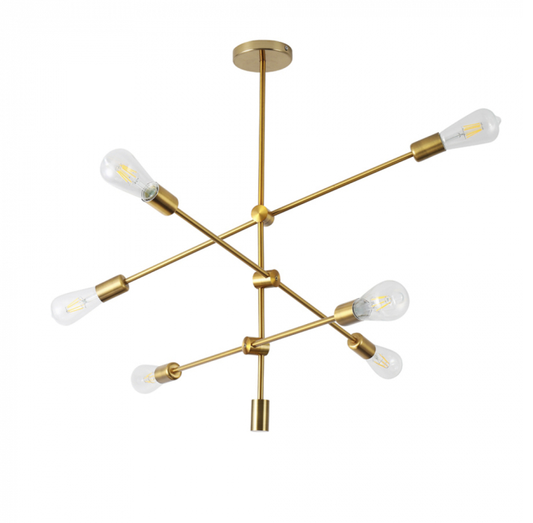 PENDENTE ATOMUS 75X75X75CM METAL DOURADO - NORDECOR 2076