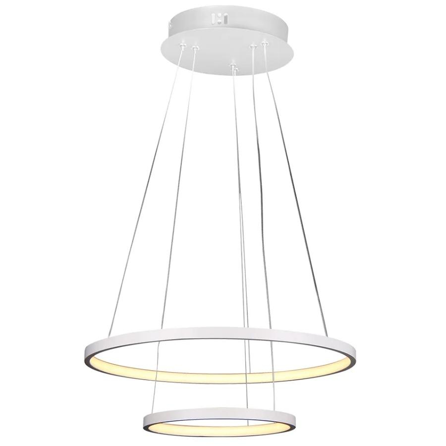 PENDENTE LED MONTREAL DUPLO 3000K 40W BIVOLT Ø50X2CM ALUMÍNIO BRANCO - CASUAL LIGHT STUDIOLUCE QPD1301-BR