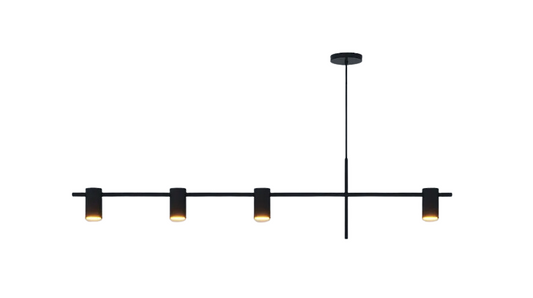 Pendente Jade 4 30X140X10CM Preto